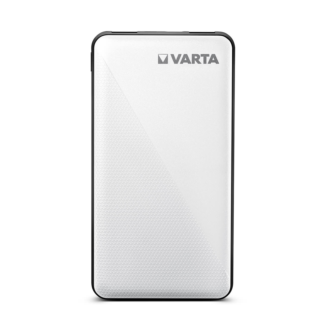 Varta Power Bank Energy 10000 – 10000mAh, 2 USB-A E 1 USB-C, Bianco, Ricarica 3 Dispositivi Insieme