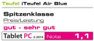 Testbericht - Tablet PC - iTeufel Air Blue sehr gut