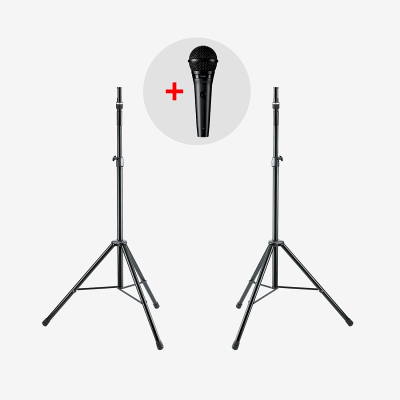 Galerie Bild 1 von 4 K&M Boxenstativ 21476 (Paar) + Shure PGA58