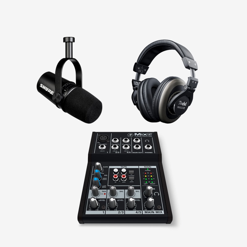 Galerie Bild 1 von 11 Mackie Mix5 + Teufel MASSIVE + Shure MV7