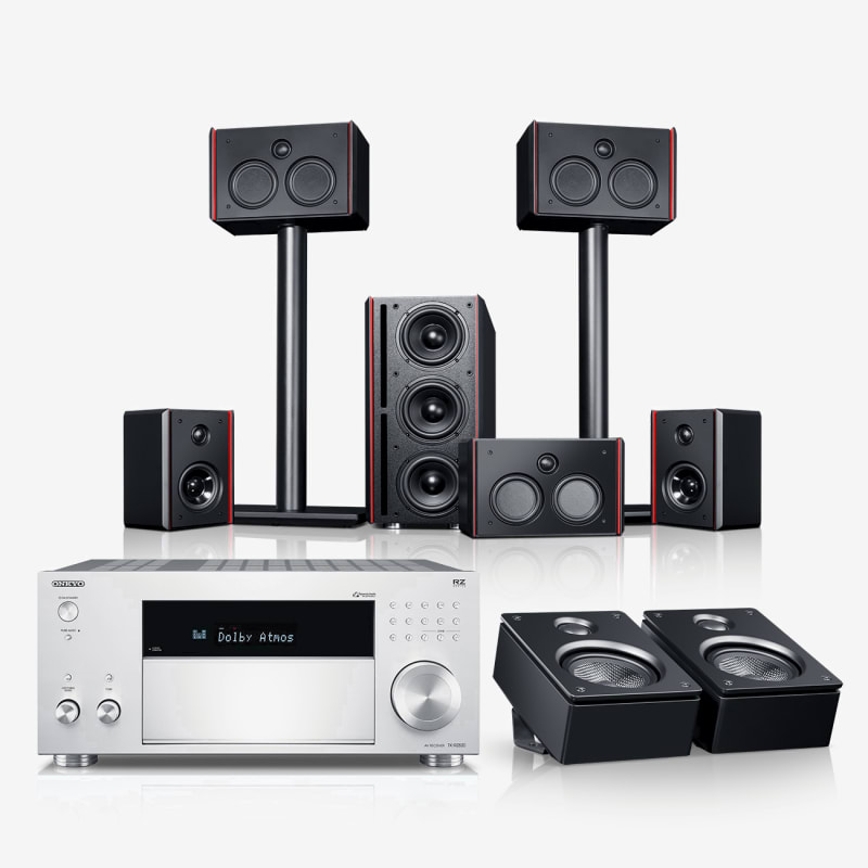 Galerie Bild 1 von 32 System 4 THX AVR für Dolby Atmos "5.1.2-Set"