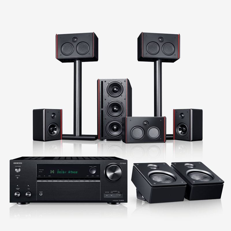 Gallery image 1 from 32 System 4 THX AVR dla Dolby Atmos "5.1.2-Set"