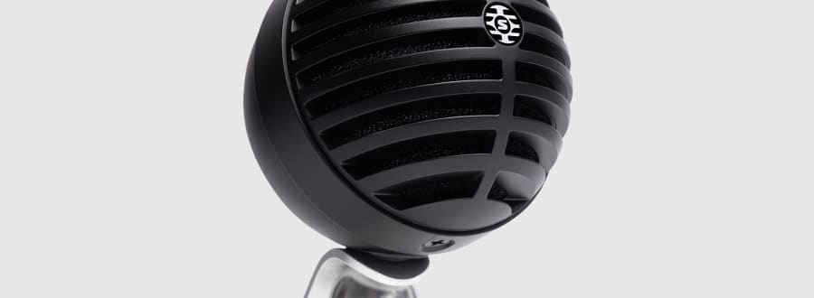Shure MV7 Microphone Dynamique pour Podcast XLR/USB Noir + Trépied