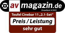Testbericht - av-magazin.de - CINEBAR 11 2.1-Set - Preis-Leistung Sehr Gut