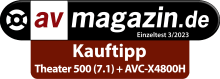 Testbericht - av-magazin.de - THEATER 500 + Denon AVC-X4800H 7.1-Set Kauftipp