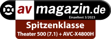 Testbericht - av-magazin.de - THEATER 500 + Denon AVC-X4800H 7.1-Set Spitzenklasse