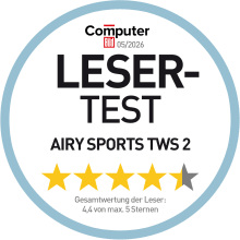 Testbericht - computerbild.de - Leser-Test - AIRY SPORTS TWS 2