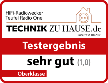 Testbericht - technikzuhause.de - RADIO ONE - Sehr gut 1,0