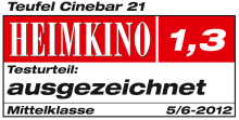 Testbericht - Heimkino - Cinebar 21 - Ausgezeichnet