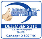 Testbericht - Allround-PC - Concept D 500 THX 12/2010