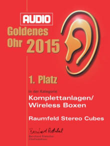 Award - Goldenes Ohr - Raumfeld Stereo Cubes 1.Platz 2015