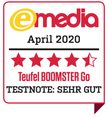 Testsiegel e-media Boomster GO 1