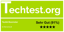 Testbericht - techtest.org - BOOMSTER - 90% sehr gut 01/2018
