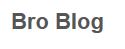 Logo - Bro blog