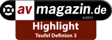 Testbericht - AV Magazin - Definion 3 - Highlight 04/2014