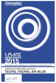 Award - Stereoplay - iTeufel Air Blue Highlights 2015 1.Platz