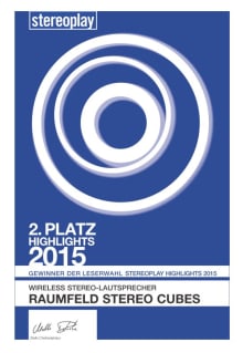 Award - Stereoplay - Raumfeld Stereo Cubes Highlights 2.Platz 2015