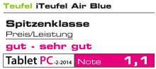 Testbericht - Tablet PC - iTeufel Air Blue sehr gut
