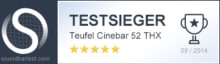 Testbericht - Sounbartest.com - Cinebar 52 THX - Testsieger 09/2014