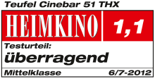 Testbericht - Heimkino - Cinebar 51 - überragend