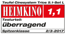 Testbericht - Heimkino - Cinesystem Trios Überragend 1,1 02-03/2017