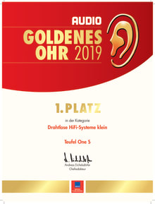 Award - Goldenes Ohr 2019 - Audio - Teufel One S