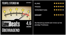 Testbericht - lowbeats.de Teufel Stereo M - 4,6 Überragend 01/2018