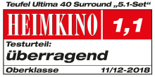 Testbericht Heimkino Ultima 40 (2018) Surround 5.1-Set Testurteil