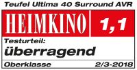 Testbericht - Heimkino - Ultima 40 Surround AVR Testergebnis