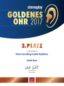 Award - Goldenes Ohr - MUTE 3.Platz 02/2017