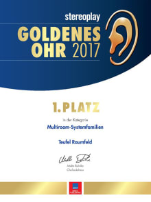 Award - Goldenes Ohr - Raumfeld 1.Platz 02/2017