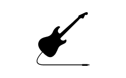 Connect an electric or bass guitar using the instrument input.