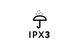 Bescherming tegen sproeiwater volgens IPX3
