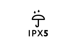 IPX-5 certified against low-pressure water streams