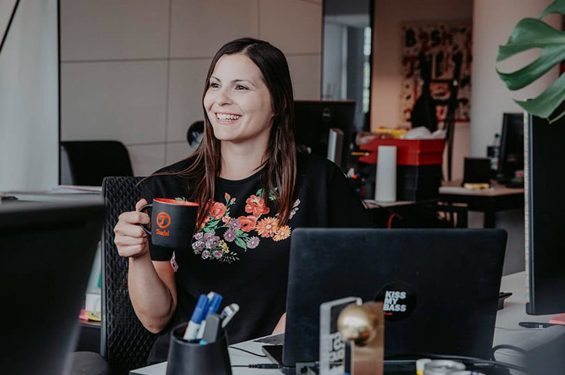 Devil employee in the office