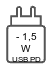 La potenza indicata in watt si riferisce al minimo di cui questo prodotto ha bisogno per funzionare e/o caricare la batteria. È possibile utilizzare anche adattatori di ricarica USB-C con potenza in uscita più elevata, poiché il prodotto assorbe energia in modo variabile da questi.