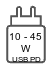Het vermelde vermogen in watt verwijst naar het minimale vermogen dat dit product nodig heeft om te werken en/of de batterij op te laden. USB-C oplaadadapters met een hoger wattage kun je ook gebruiken, aangezien het product hieruit op variabele wijze stroom haalt.