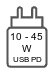 Die ausgewiesene Leistung in Watt bezieht sich auf das Minimum, welches dieses Produkt zum Betrieb und/oder zum Aufladen seines Akkus benötigt. USB-C-Ladeadapter mit höherer Watt-Ausgangsleistung können ebenfalls eingesetzt werden, da das Produkt seine Leistung daraus variabel entnimmt.