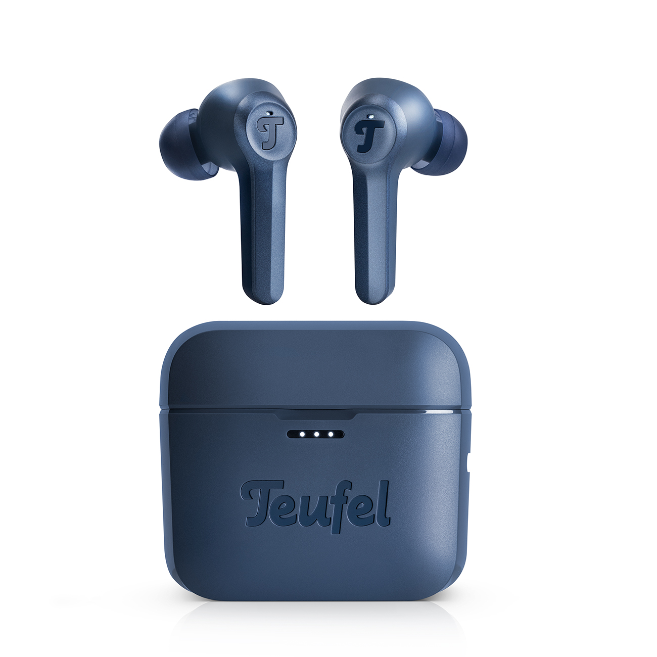 Teufel AIRY TWS | In-ear bluetooth koptelefoon, draadloze oortjes met oplaadcase - blauw