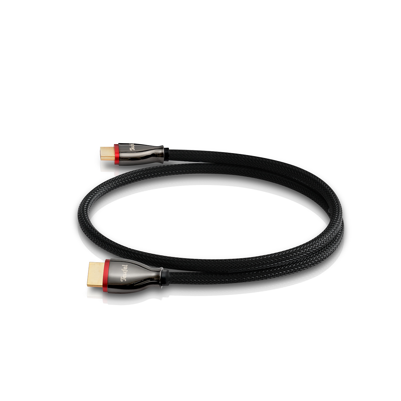 Teufel HDMI 2.1 kabel rond 0,75 m - Highspeed HDMI-kabel 2.1 specificaties: 4K 3D bij 50/60p en 8K transmissie - zwart
