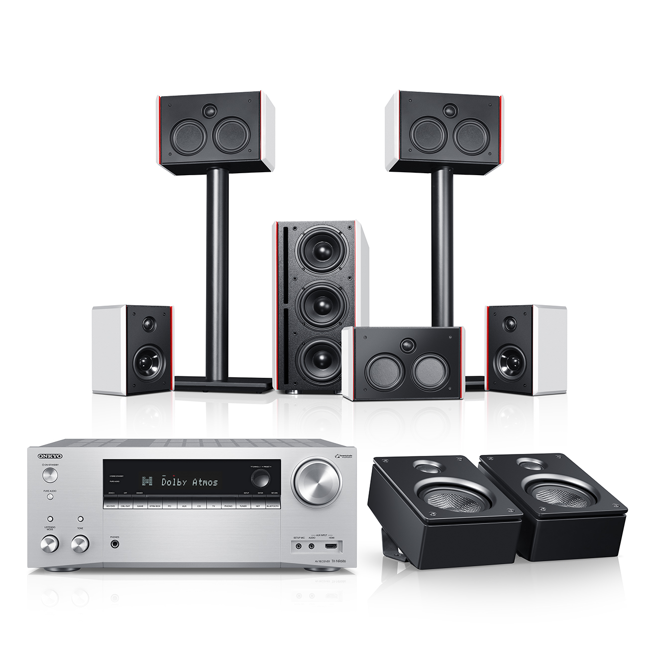 System 4 THX AVR voor Dolby Atmos 5.1.2-Set""