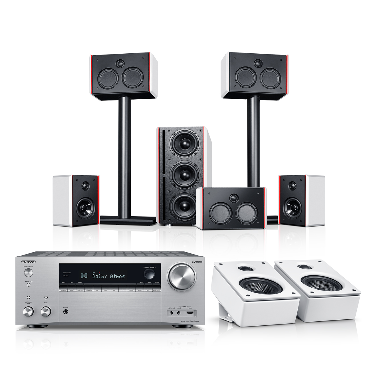 System 4 THX AVR für Dolby Atmos "5.1.2-Set"