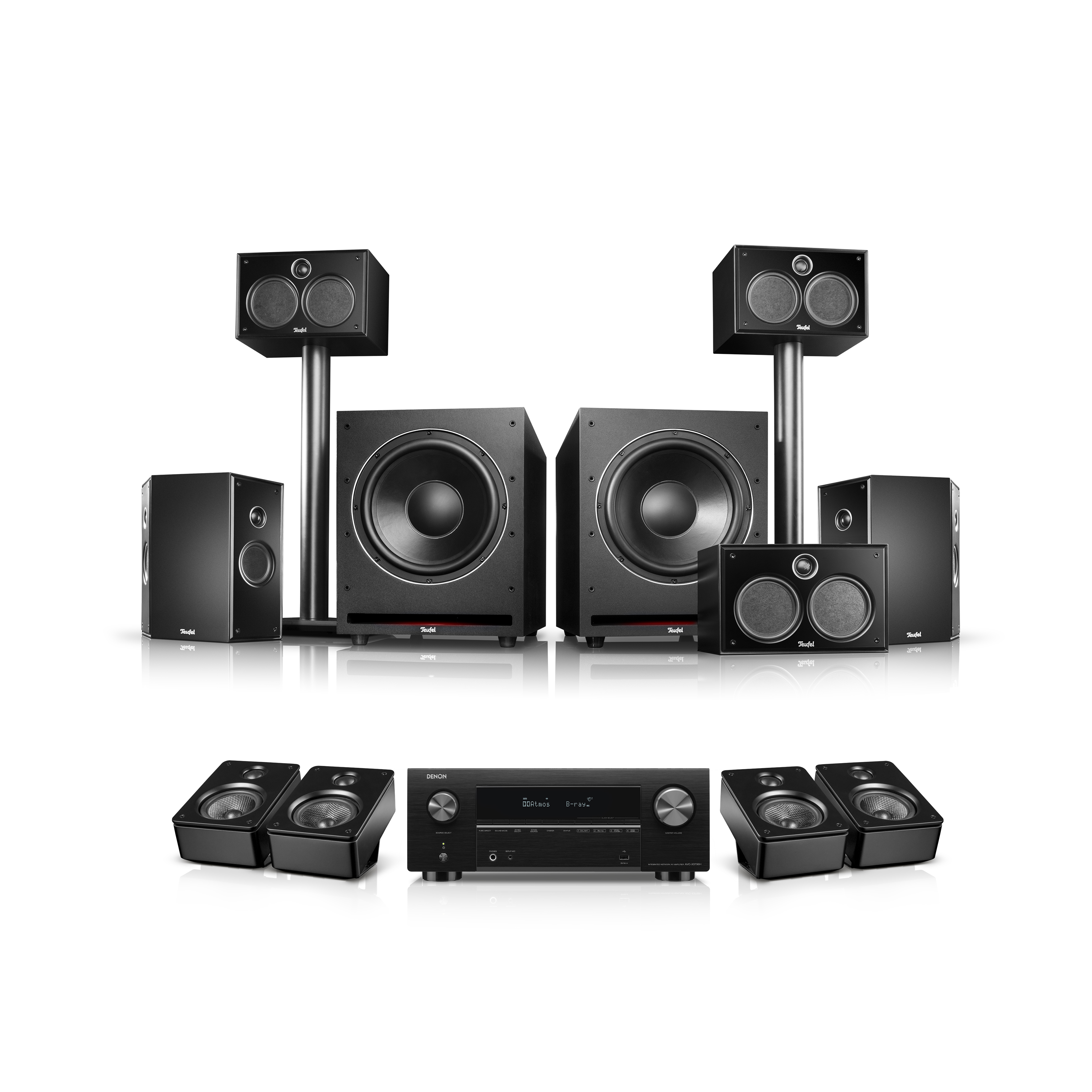 System 6 THX + Denon X3800H voor Dolby Atmos "5.2.4-Set"