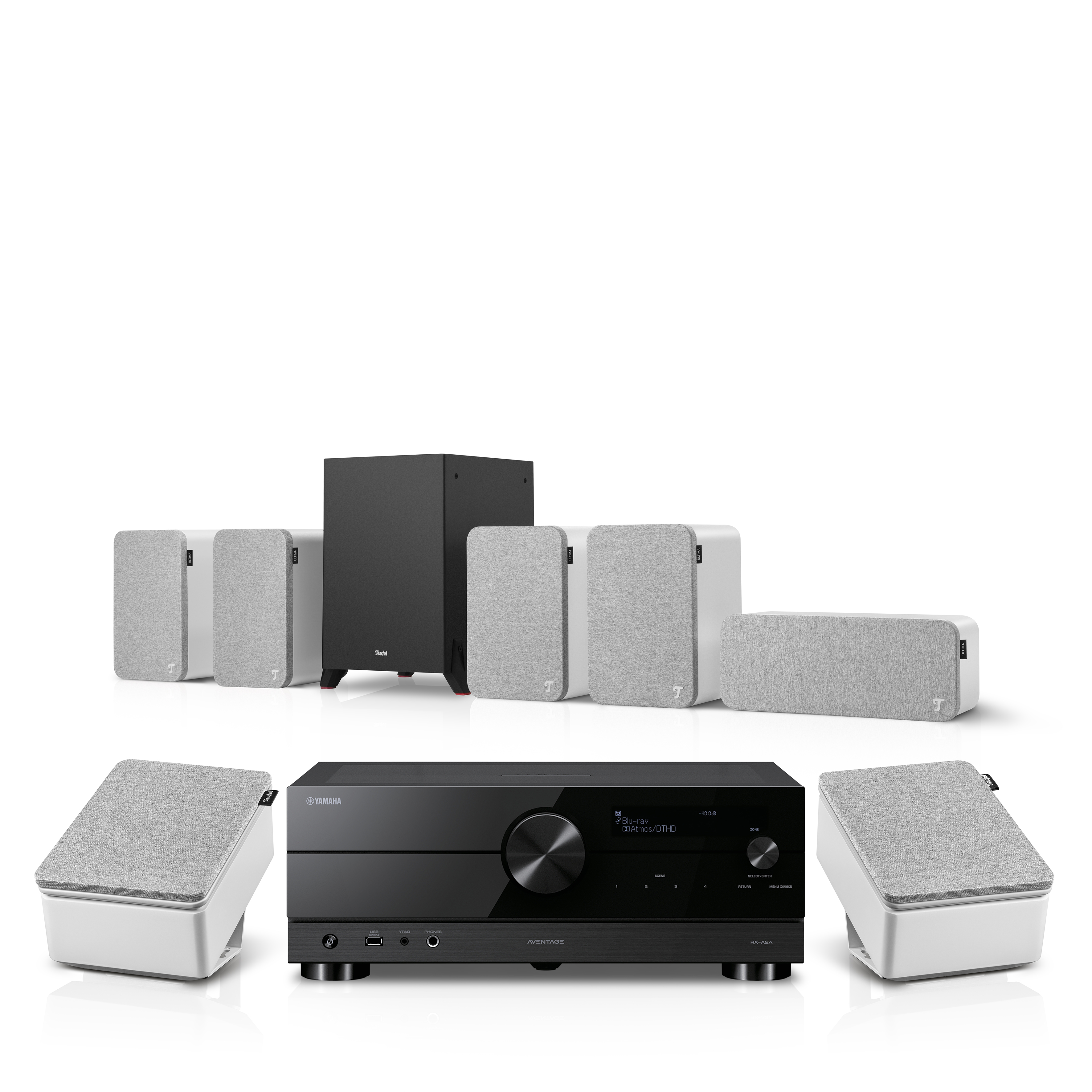 ULTIMA 20 Surround + Yamaha RX-A2A für Dolby Atmos"5.1.2"