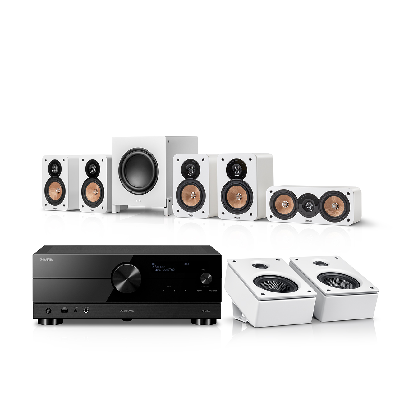 ULTIMA 20 Surround + Yamaha RX-A2A für Dolby Atmos"5.1.2"