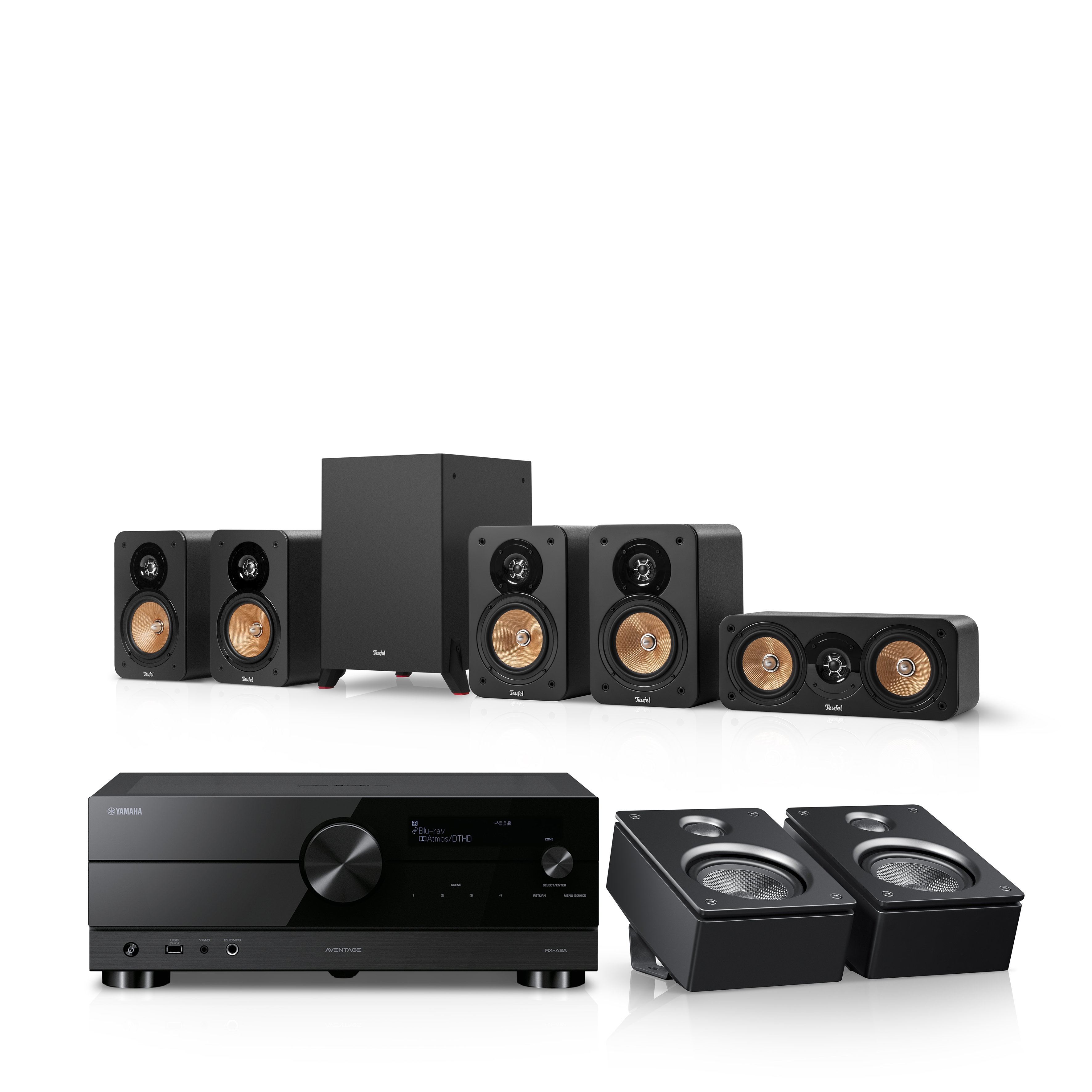 ULTIMA 20 Surround + Yamaha RX-A2A für Dolby Atmos"5.1.2"