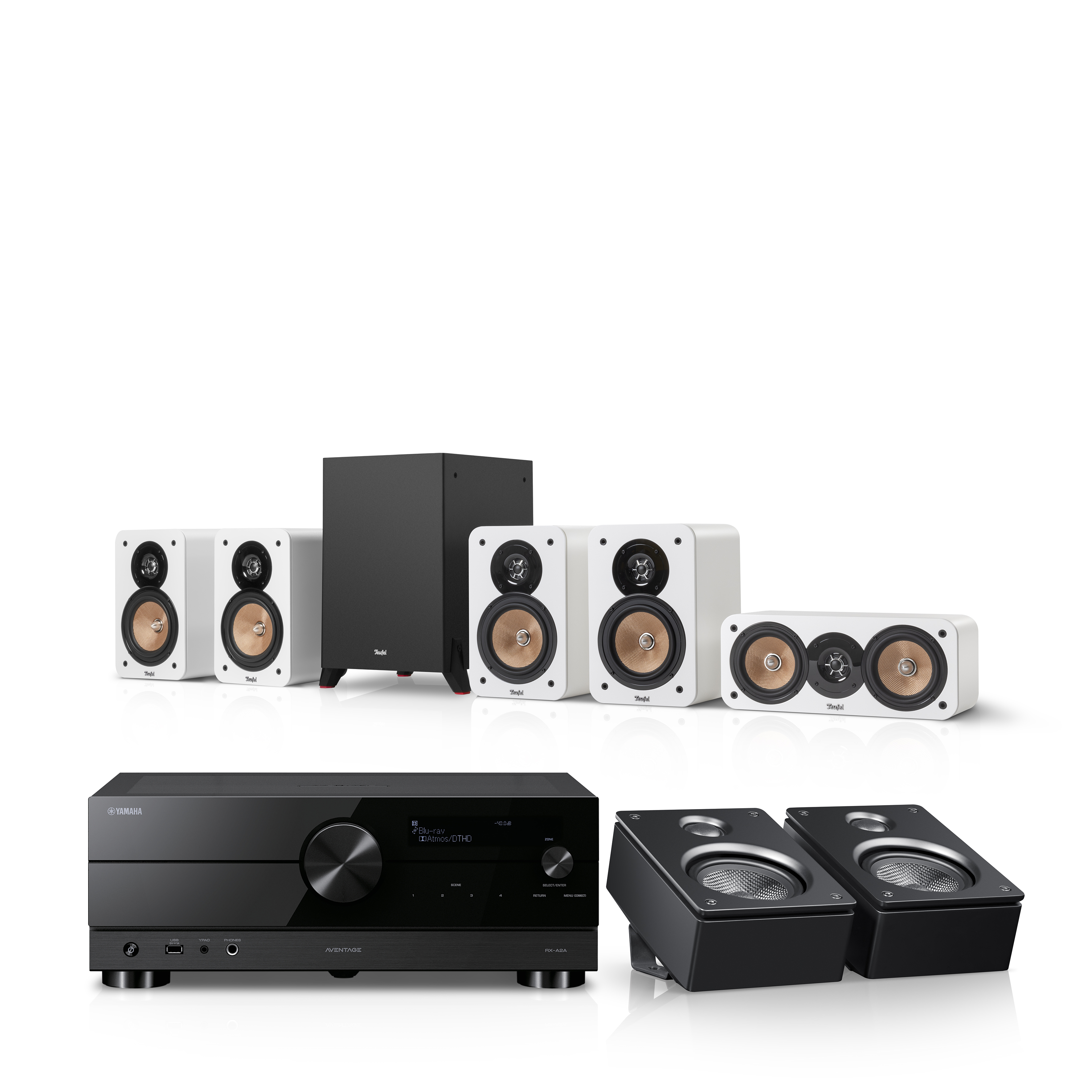 ULTIMA 20 Surround + Yamaha RX-A2A für Dolby Atmos"5.1.2"