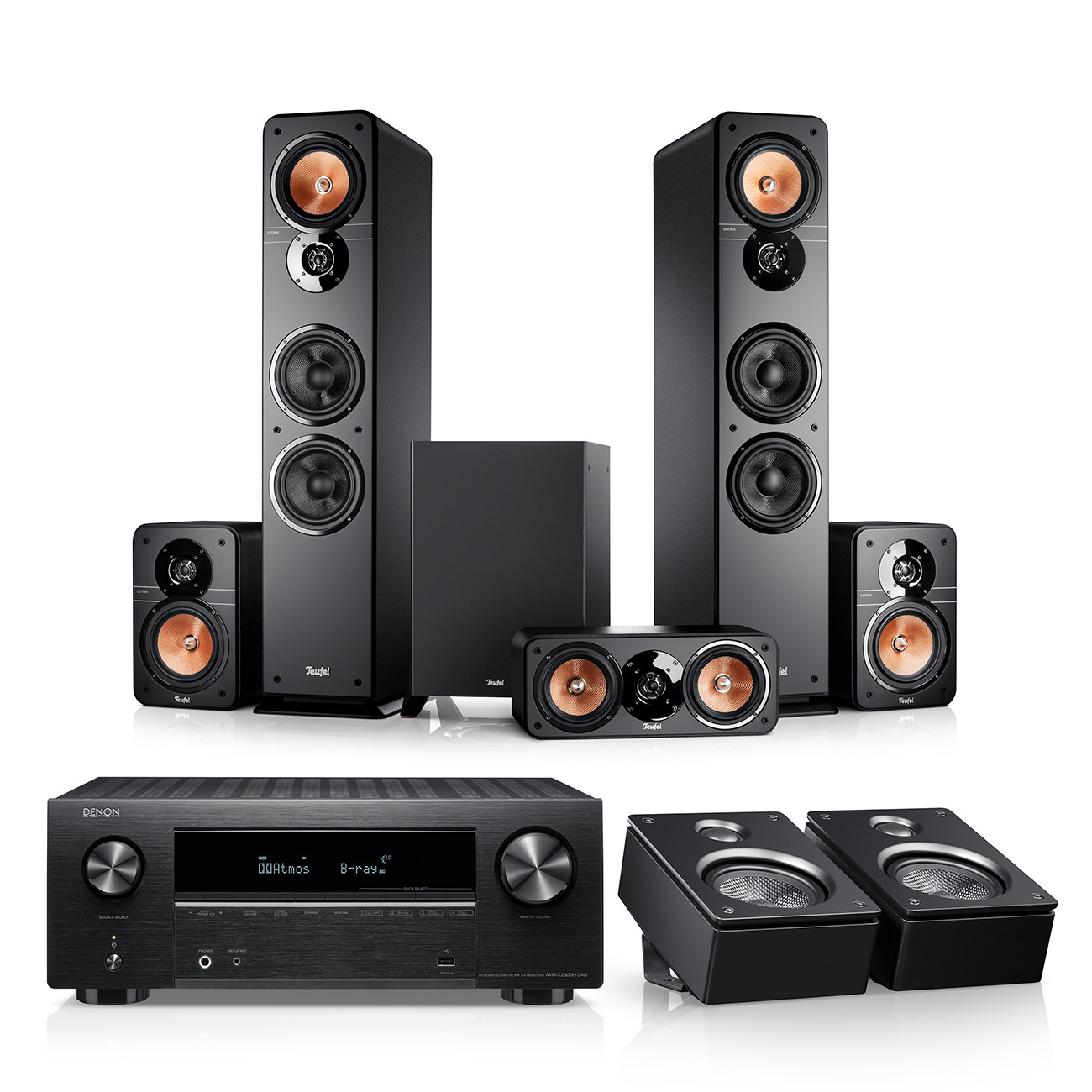 ULTIMA 40 Surround + Denon X2800H voor Dolby Atmos